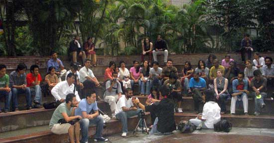 Tenzin Tsundue speaks on the occasion of World Tibet Day at Habitat Centre, New Delhi on July 06, 2008.