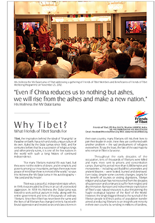 Why Tibet from Friends of Tibet