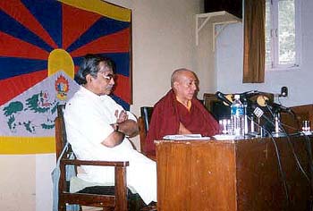 Prof Samdhong Rinpoche Delivering His Speech on Hind Swaraj