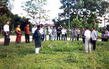 Selecting the site for the 'Martyr Pillar